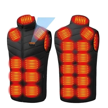 USB Powered Heated Vest with Targeted Heat Zones