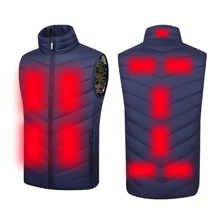 USB Powered Heated Vest with Targeted Heat Zones