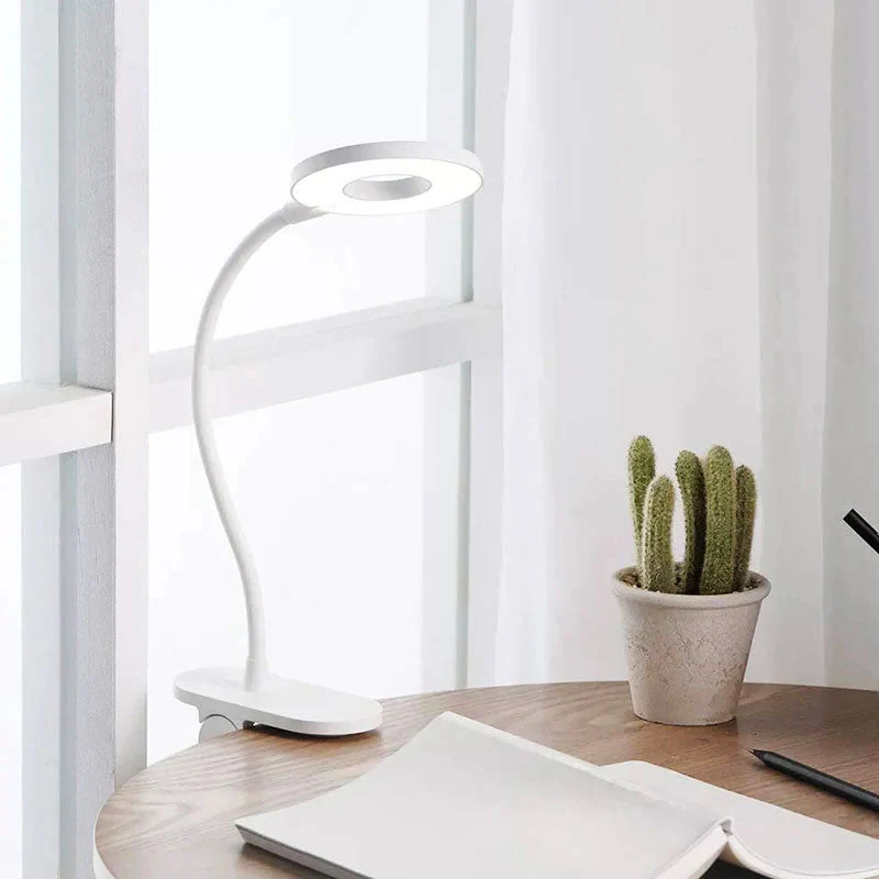 Rechargeable Clip on Desk Lamp with Touch Control and 3 Brightness Levels for Reading