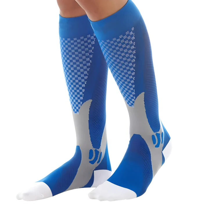 Compression Socks with Graduated Pressure and Moisture Wicking, Ankle to Calf