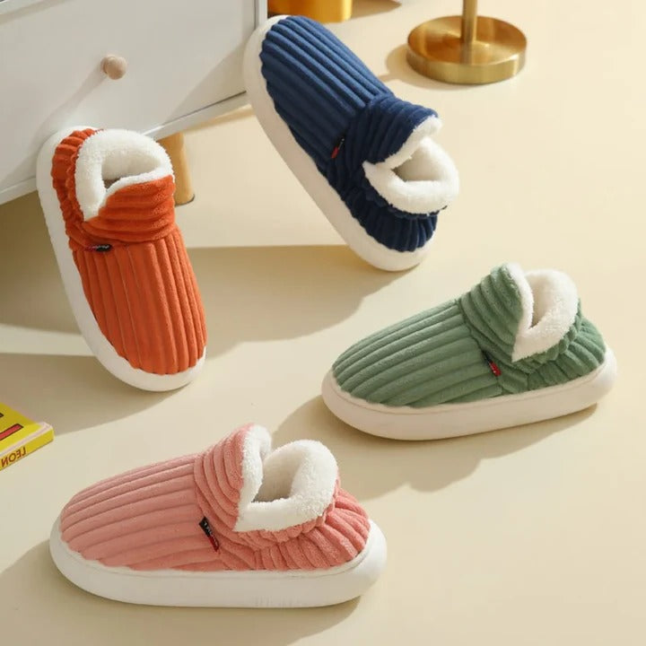 Warm Indoor Slippers with Non-Slip Sole and Soft Lining