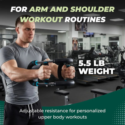 Adjustable Spring Resistance Arm Trainer with Tension Bars for Upper Body Exercise