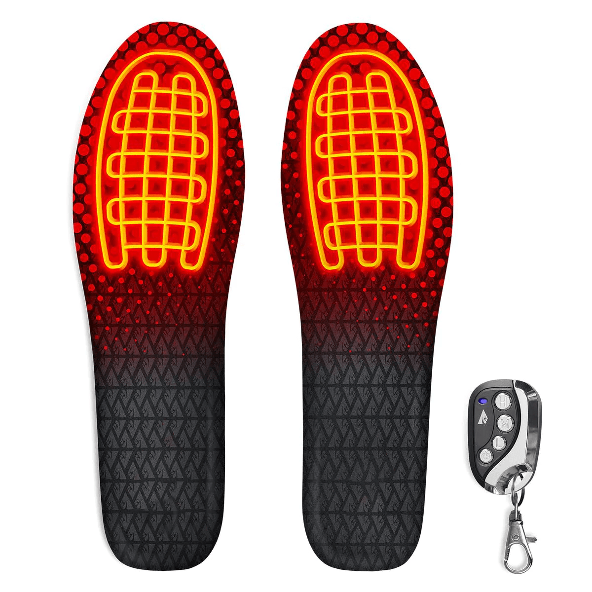 Rechargeable Heated Insoles with Three Temperature Settings and 10 Hour Battery for Cold Weather