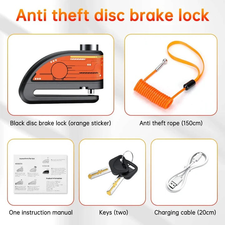 Motorcycle Anti Theft Disc Brake Lock with Motion Alarm