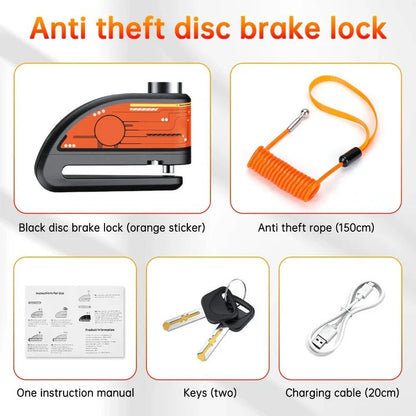 Motorcycle Anti Theft Disc Brake Lock with Motion Alarm