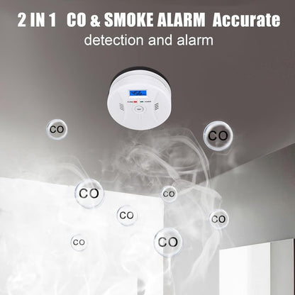 Dual Sensor CO and Smoke Detection Alarm for Bedroom and Kitchen Use