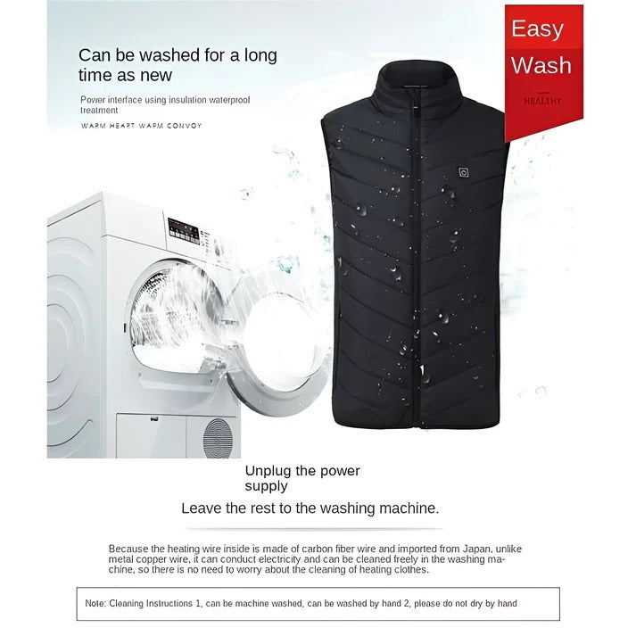 USB Powered Heated Vest with Targeted Heat Zones