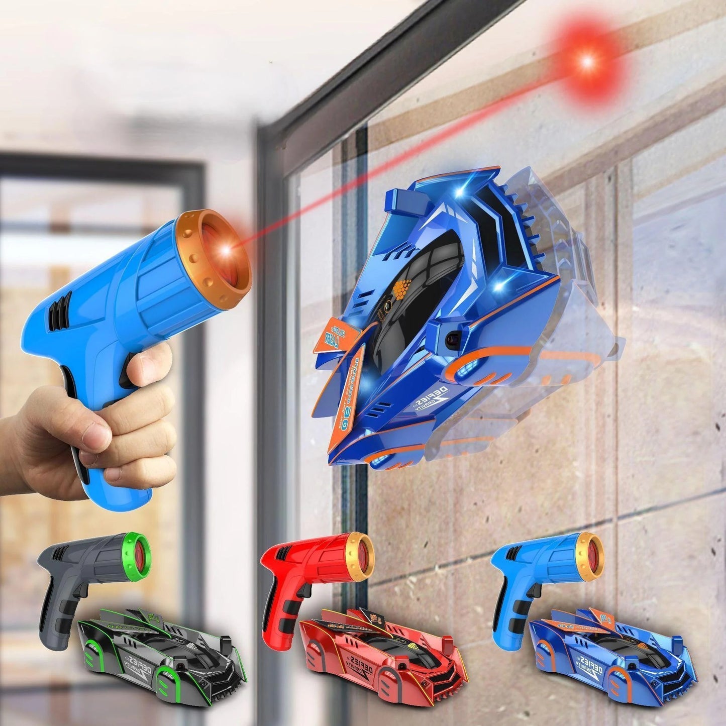 Wall Climbing RC Car with Laser Lights
