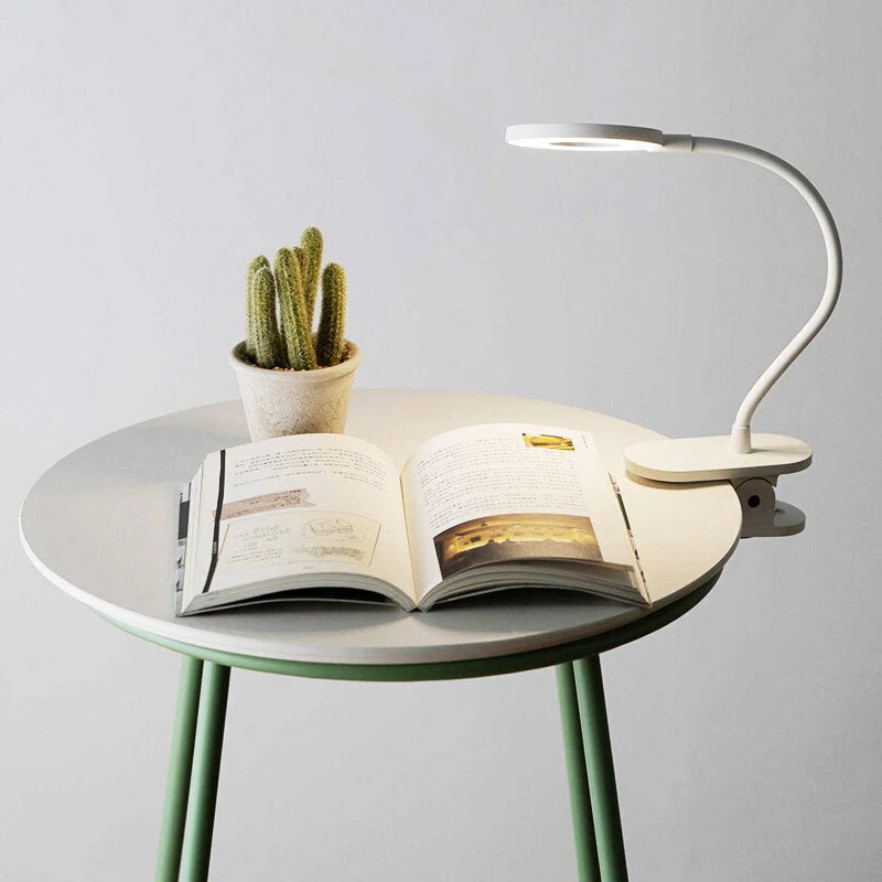 Rechargeable Clip on Desk Lamp with Touch Control and 3 Brightness Levels for Reading