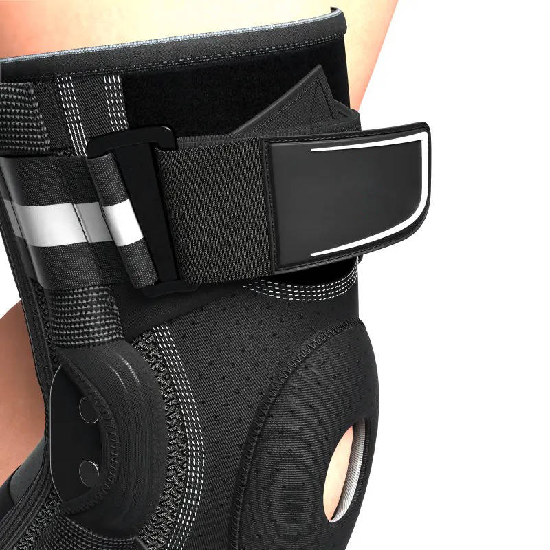 Professional Sports Knee Brace, Compression Sleeve with Side Stabilizers, Support for Running & Basketball