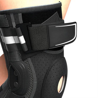 Professional Sports Knee Brace, Compression Sleeve with Side Stabilizers, Support for Running & Basketball