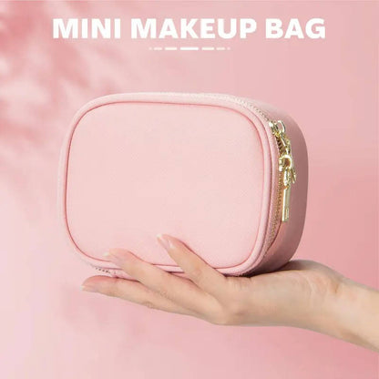 Travel Makeup Bag, Cosmetic Train Case, Adjustable LED Mirror, Portable Organizer