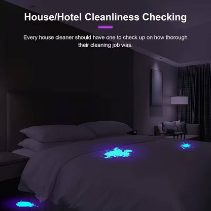UV Flashlight, USB Rechargeable Ultraviolet Black Light for Pet Urine, Stain, Ore & Fluorescent Detection