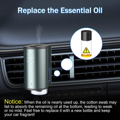 Smart Car Air Freshener Diffuser Waterless, Adjustable Scent Levels, Portable, Natural Perfume, 3 X 0.33 oz