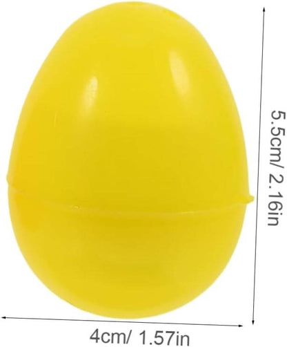 Clear Fillable Plastic Easter Eggs for Crafts & Decorating, Transparent DIY Easter Egg Ornaments for Easter Basket Fillers