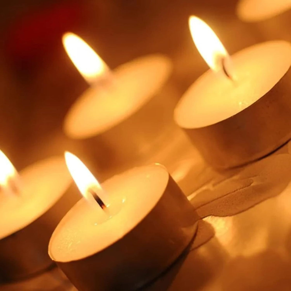 100 Pack Unscented Tealight Candles, White Smokeless, 6 to 7 Hour Long Burn for Weddings, Parties & Home