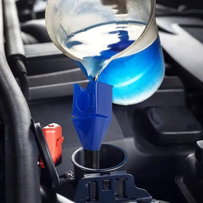 Hands Free Wide Mouth Oil Funnel, Spill Free Fuel Funnel with Flexible Extended Hose for Cars, Trucks & Motorcycles