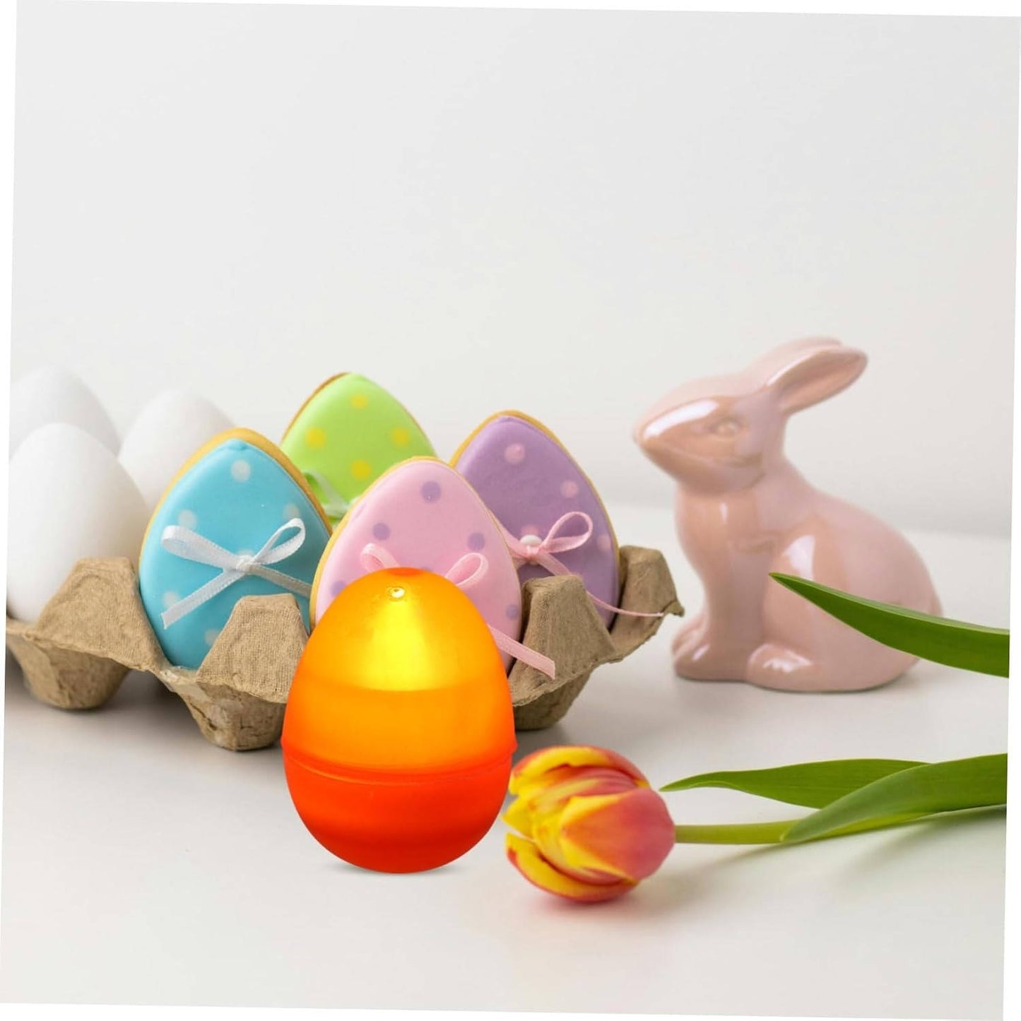 Clear Fillable Plastic Easter Eggs for Crafts & Decorating, Transparent DIY Easter Egg Ornaments for Easter Basket Fillers
