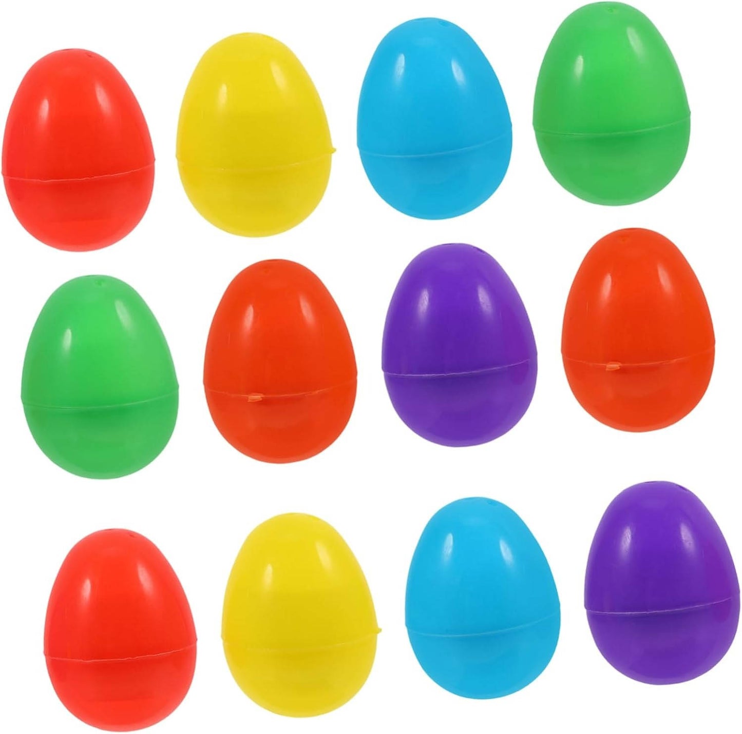 Clear Fillable Plastic Easter Eggs for Crafts & Decorating, Transparent DIY Easter Egg Ornaments for Easter Basket Fillers