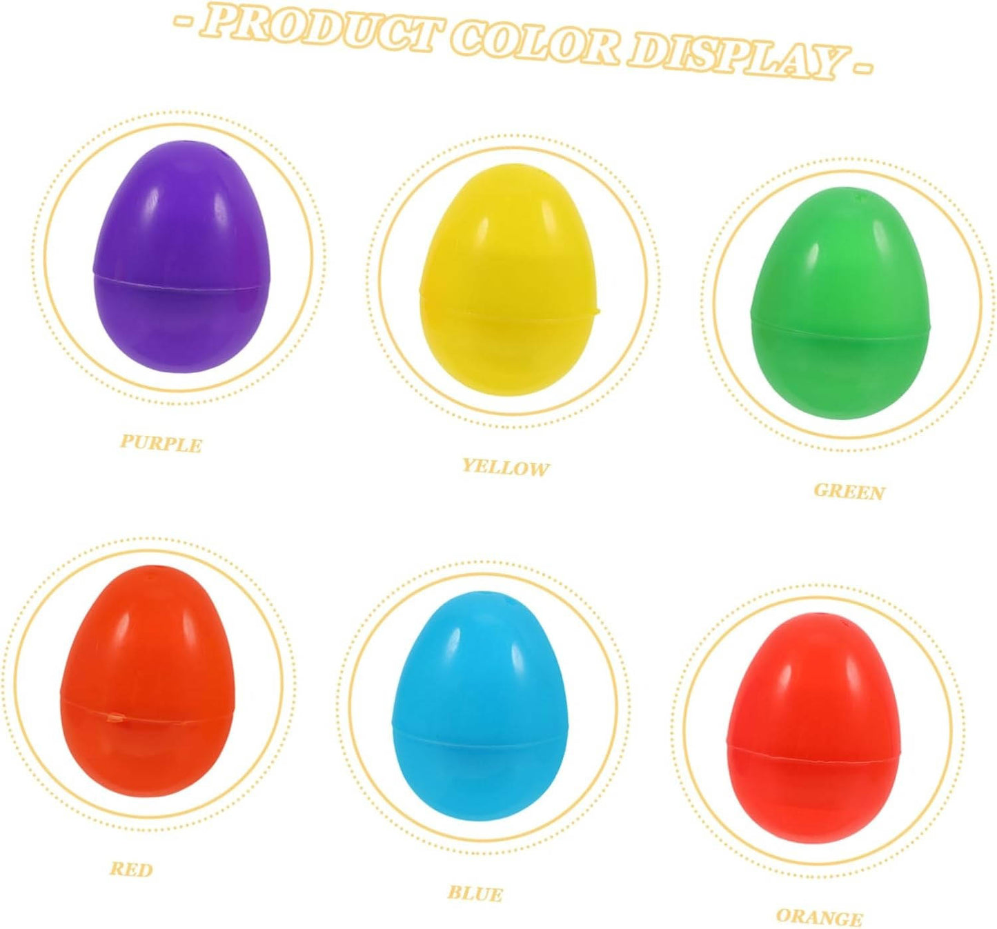 Clear Fillable Plastic Easter Eggs for Crafts & Decorating, Transparent DIY Easter Egg Ornaments for Easter Basket Fillers