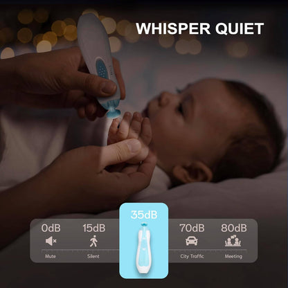 21 in 1 Baby Nail Trimmer for Newborns & Toddlers, Safe Electric Baby Nail File Kit