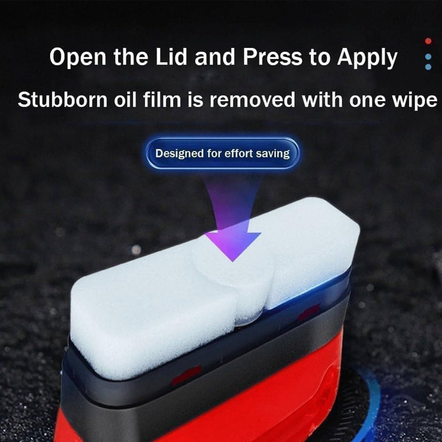 Handheld Glass Emulsion Oil Film Remover for Car Windshield & Rearview Mirror, Auto Glass Cleaner for Front Side