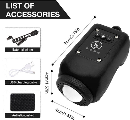 Bike Horn, Bicycle Horn with Large Range Floodlight, IPX5 Waterproof