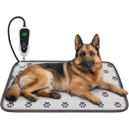 Large Dog Heating Pad 34x21in, Heated Pet Mat with Normally Open Function for Large Dogs