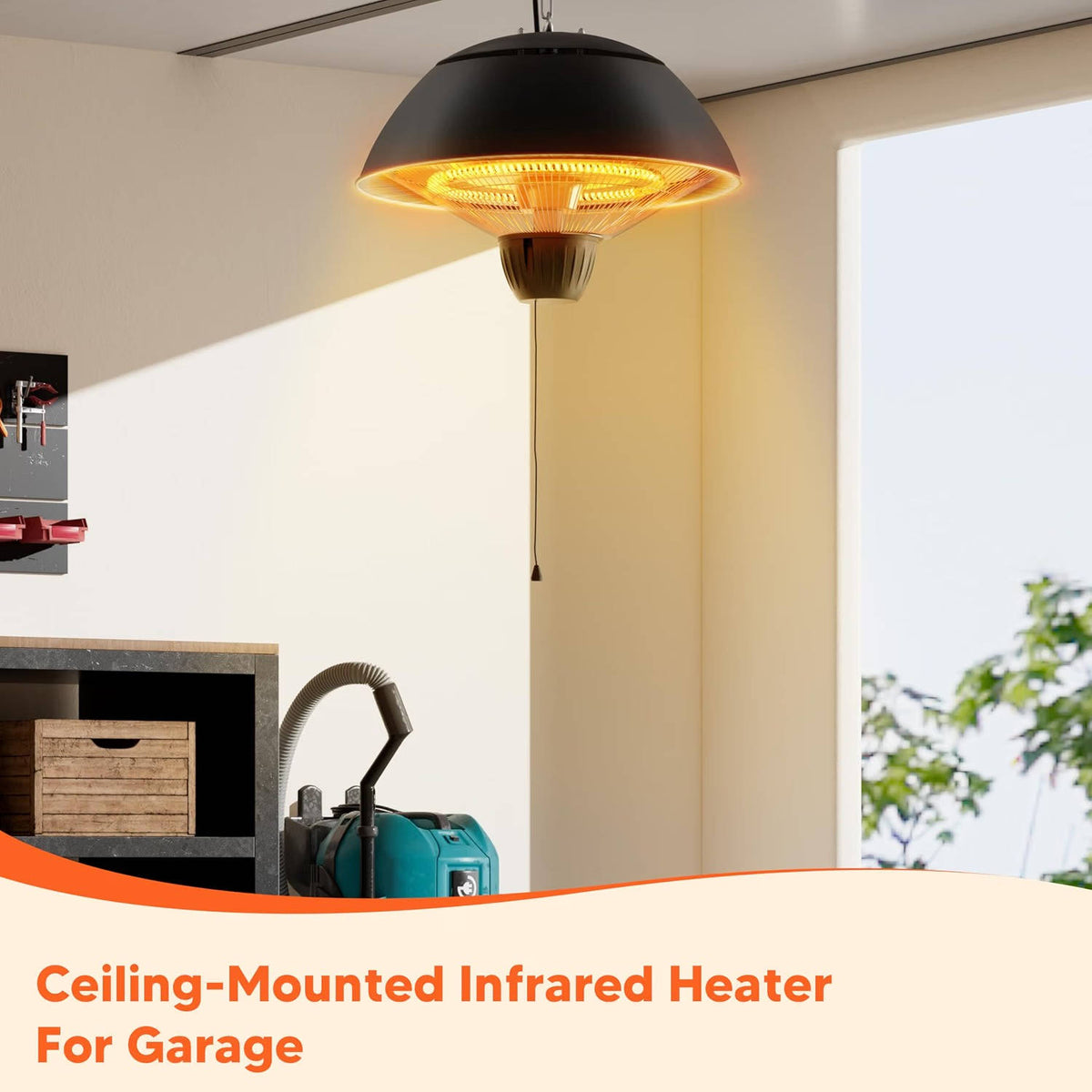 Patio Heater for Outdoor Use, 1500W Electric Outdoor Heater