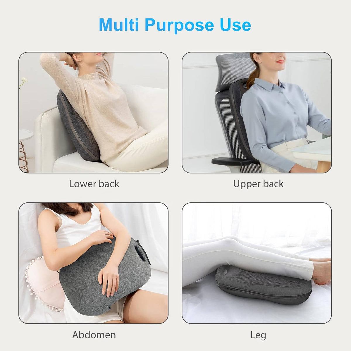 Shiatsu Back Massager with Heat, Massage Cushion for Office and Home Use