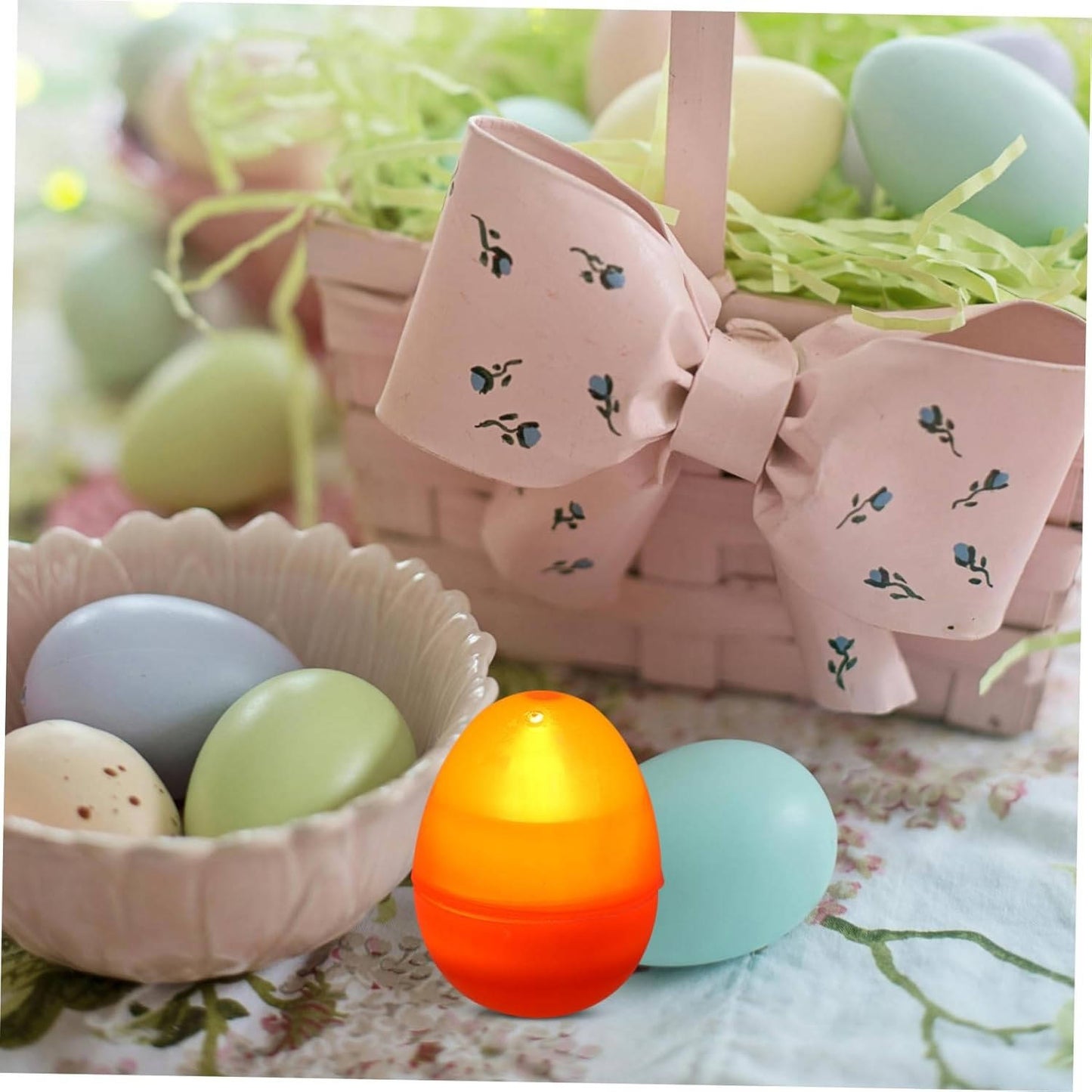 Clear Fillable Plastic Easter Eggs for Crafts & Decorating, Transparent DIY Easter Egg Ornaments for Easter Basket Fillers