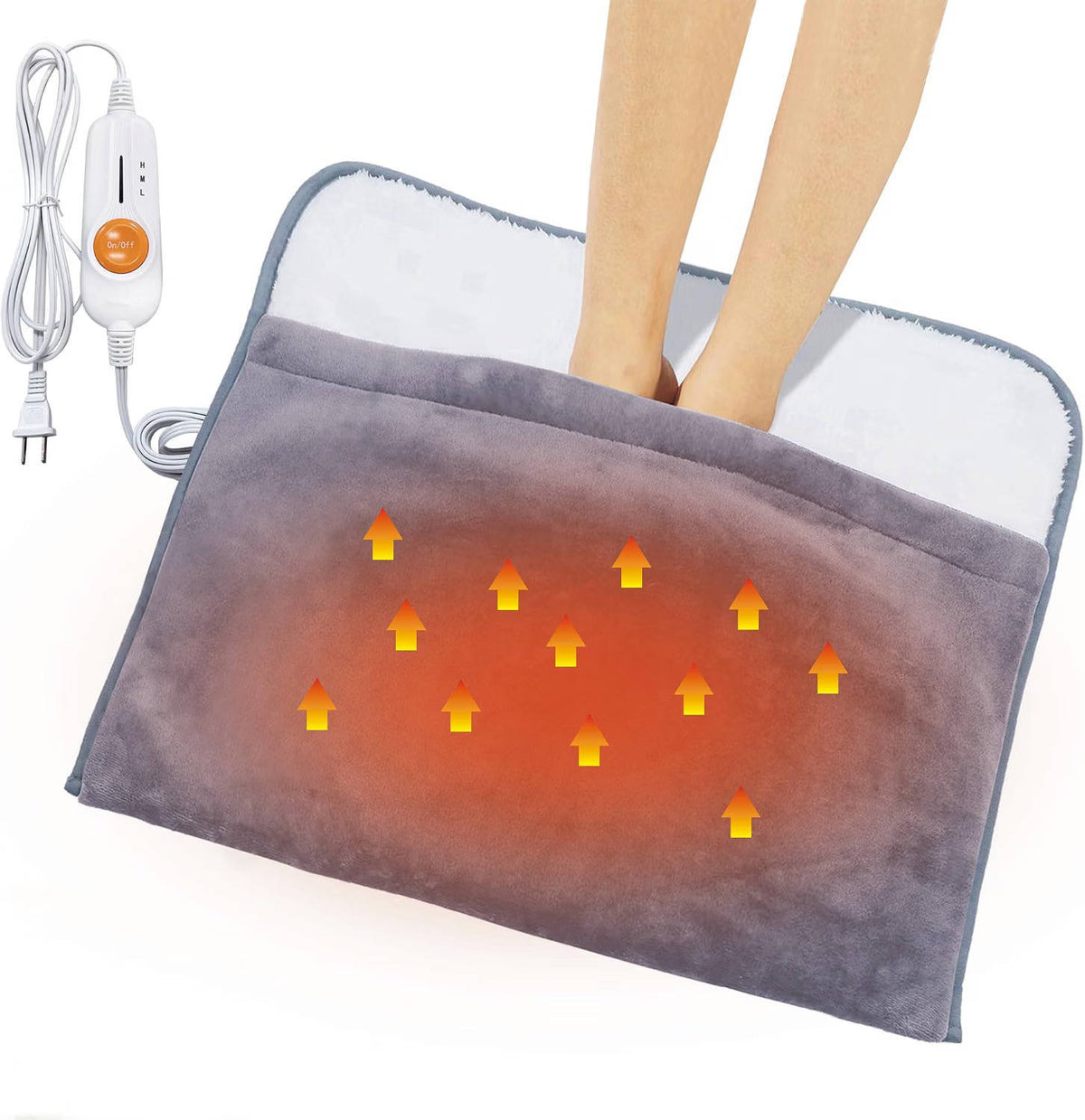 Electric Heated Foot Warmer, Soft Foot Heating Pad for Cozy Warmth at Home