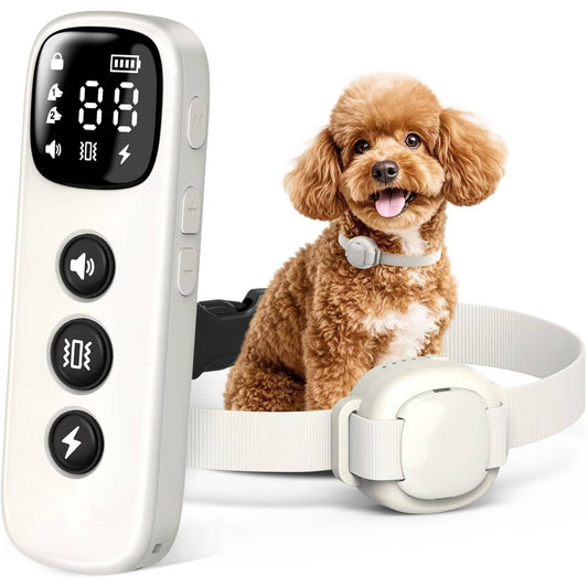 Dog Training Collar for Small Dogs 5 to 30lbs, 4200FT Remote, IPX8 Waterproof, Rechargeable, 3 Modes