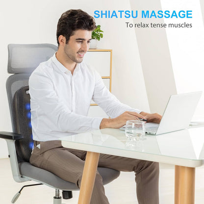 Shiatsu Back Massager with Heat, Massage Cushion for Office and Home Use