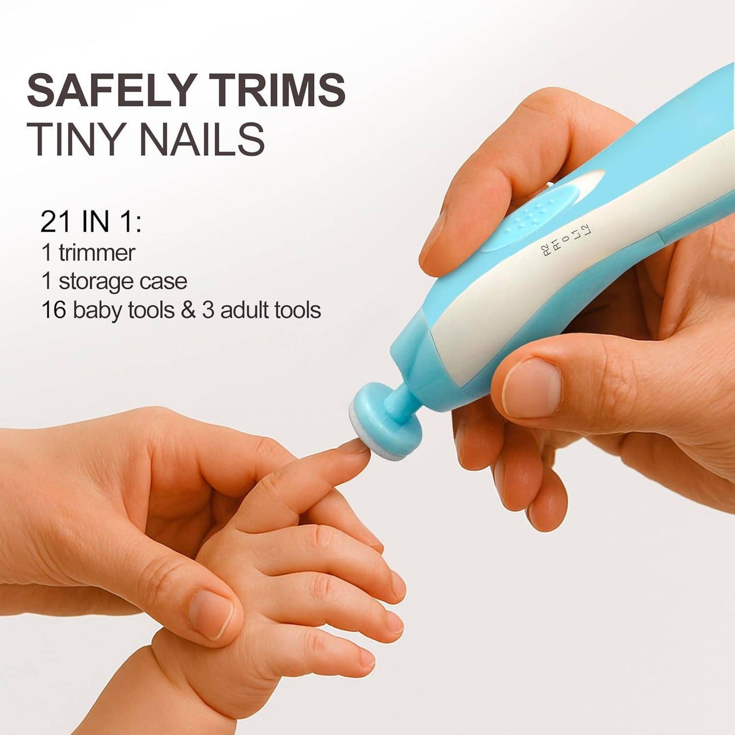 21 in 1 Baby Nail Trimmer for Newborns & Toddlers, Safe Electric Baby Nail File Kit
