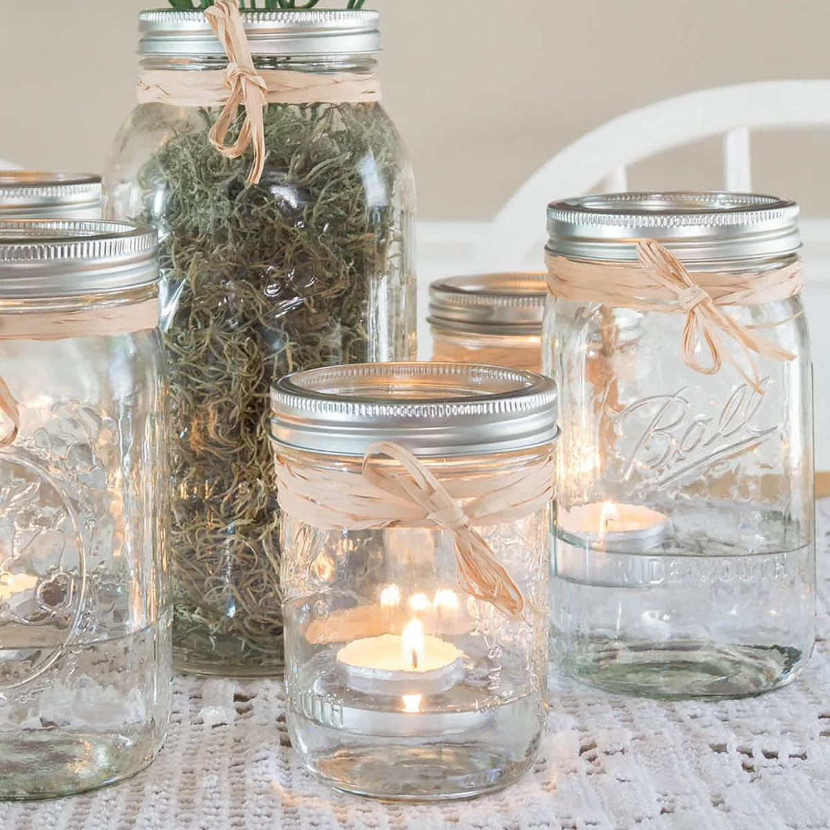 100 Pack Unscented Tealight Candles, White Smokeless, 6 to 7 Hour Long Burn for Weddings, Parties & Home