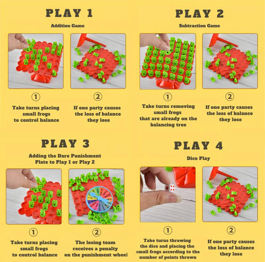 Balance Frog Counting Game with Number Cube and Penalty Card