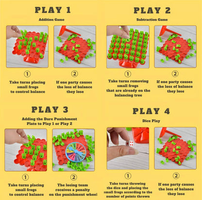 Balance Frog Counting Game with Number Cube and Penalty Card