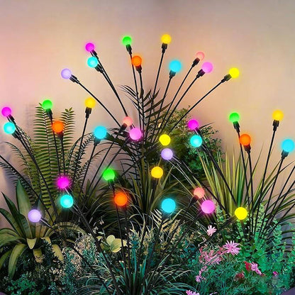 4 Pack Solar Halloween Lights, 40 LED Green Outdoor Lights for Yard, Garden and Party Decor