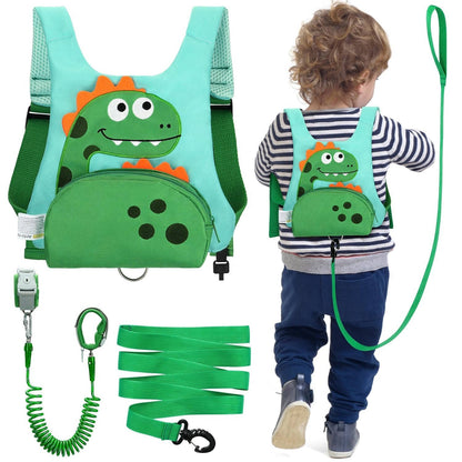 3 In 1 Toddler Harness Leash, Dinosaur Kids Safety Harness with 8.2ft Anti Lost Wrist Link and Key Lock