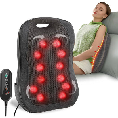 Shiatsu Back Massager with Heat, Massage Cushion for Office and Home Use