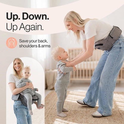 Original Hip Seat Baby Carrier, Lightweight Toddler Carrier with Storage for Babies Up to 45 lbs