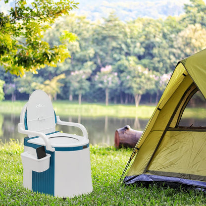 Outdoor and Indoor Portable Toilet for Adults and Elderly, Foldable Travel Camping Commode Chair