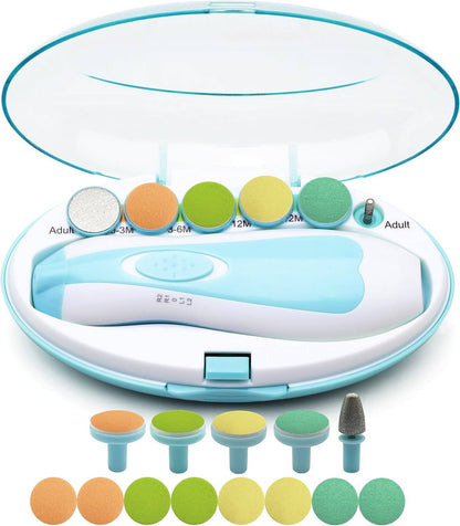 21 in 1 Baby Nail Trimmer for Newborns & Toddlers, Safe Electric Baby Nail File Kit
