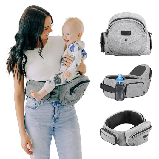 Hip Seat Baby Carrier, Lightweight Toddler Carrier with Storage for Babies Up to 45 lbs