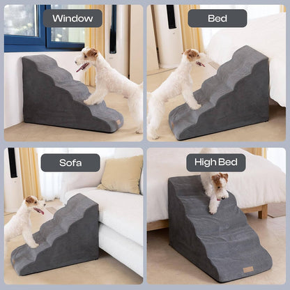Extra Wide Dog Stairs for Large Dogs, 25 Inch Pet Steps for High Beds