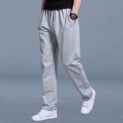 Men's Cotton Blend Sweatpants with Deep Pockets and Drawstring
