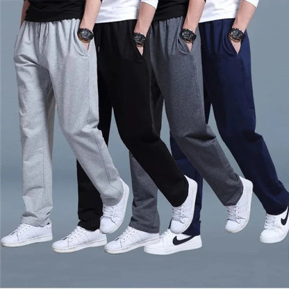 Men's Cotton Blend Sweatpants with Deep Pockets and Drawstring