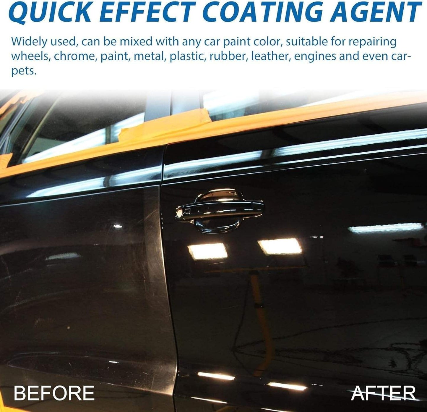 Quick Effect Ceramic Coating Agent, Advanced 3 in 1 Car Coating Spray with Hydrophobic Nano Protection & Mirror Shine, 16.9 oz