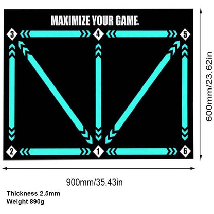 Training Mat, Soccer Training Mat for Home Practice, Ball Control and Footwork Training Equipment